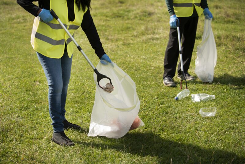 Ramassage des déchets dans les parcs